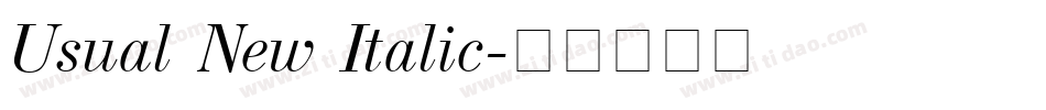 Usual New Italic字体转换